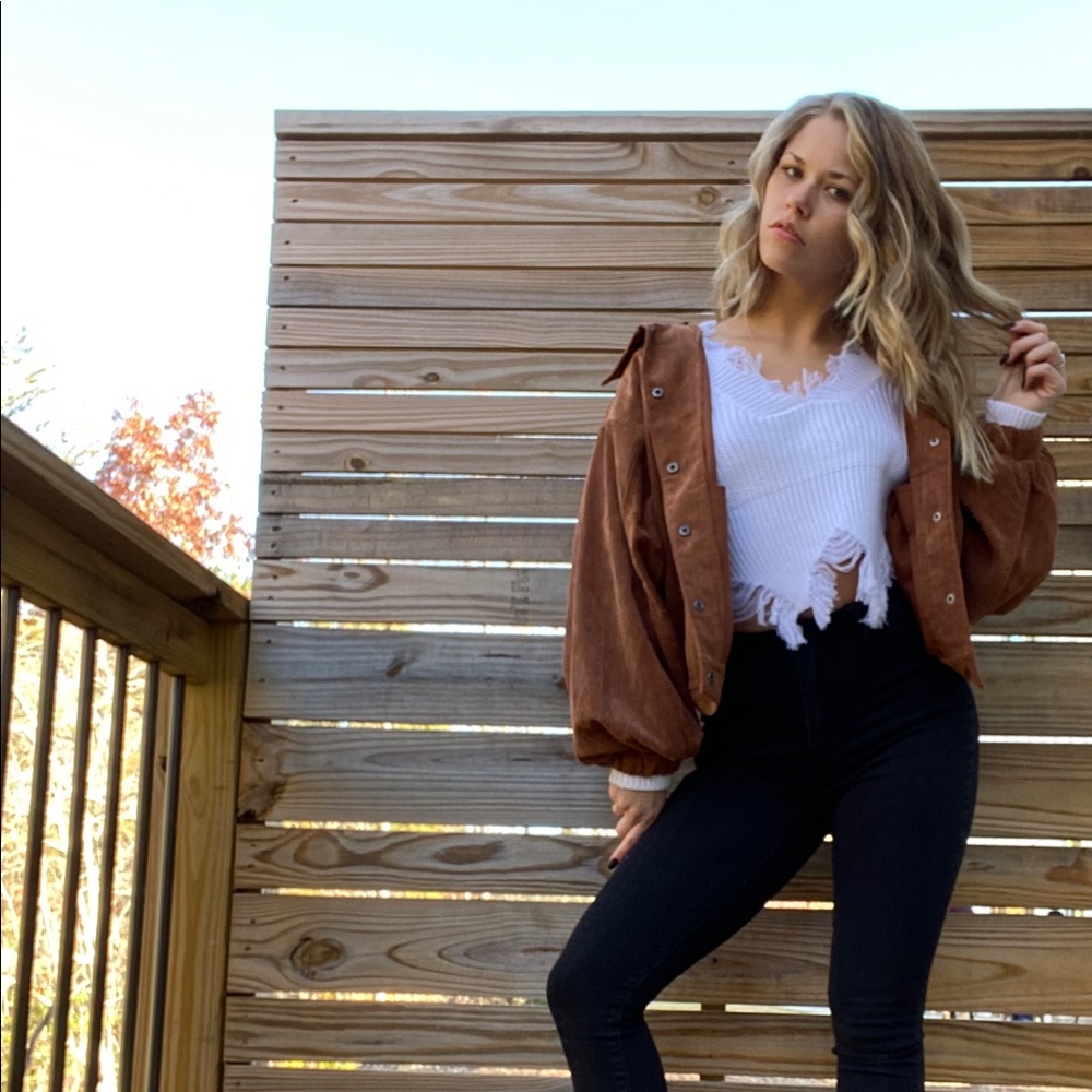 Fashion Nova Corduroy Brown Jacket